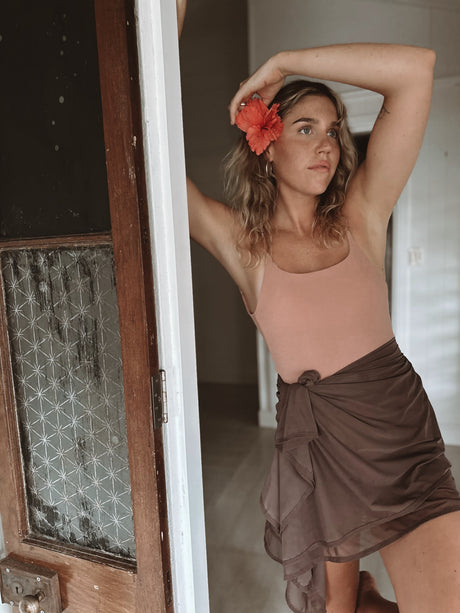 Beach Body one piece in Tan Lines — Raw X Salt